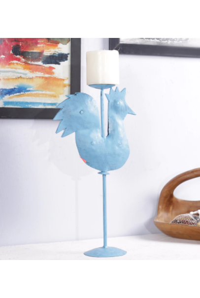 BIRD CANDLE STAND (BLUE) BIRD CANDLE STAND (BLUE)